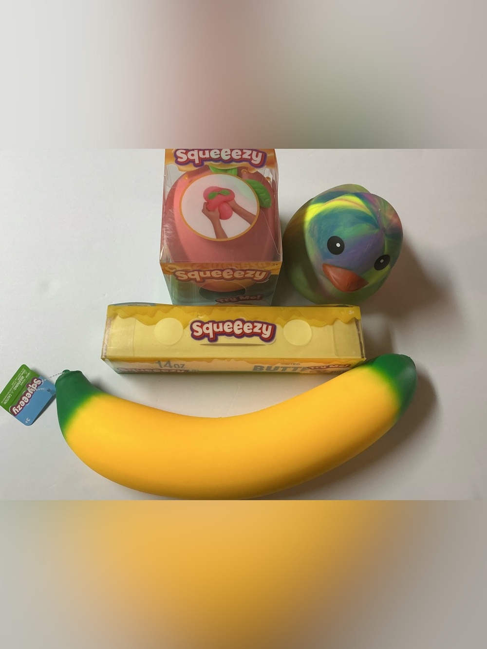 FOUR/ Sunny Days Squeeezy bundle/ Butter, peach, banana and duck